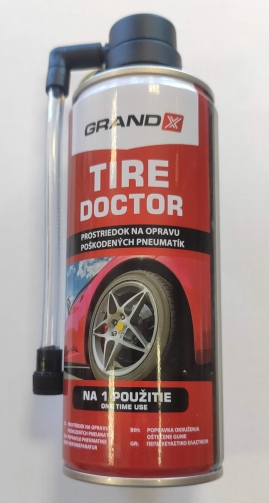 GrandX Sprej na opravu pneumatík/Tire Doctor 450ml   Defekt spray